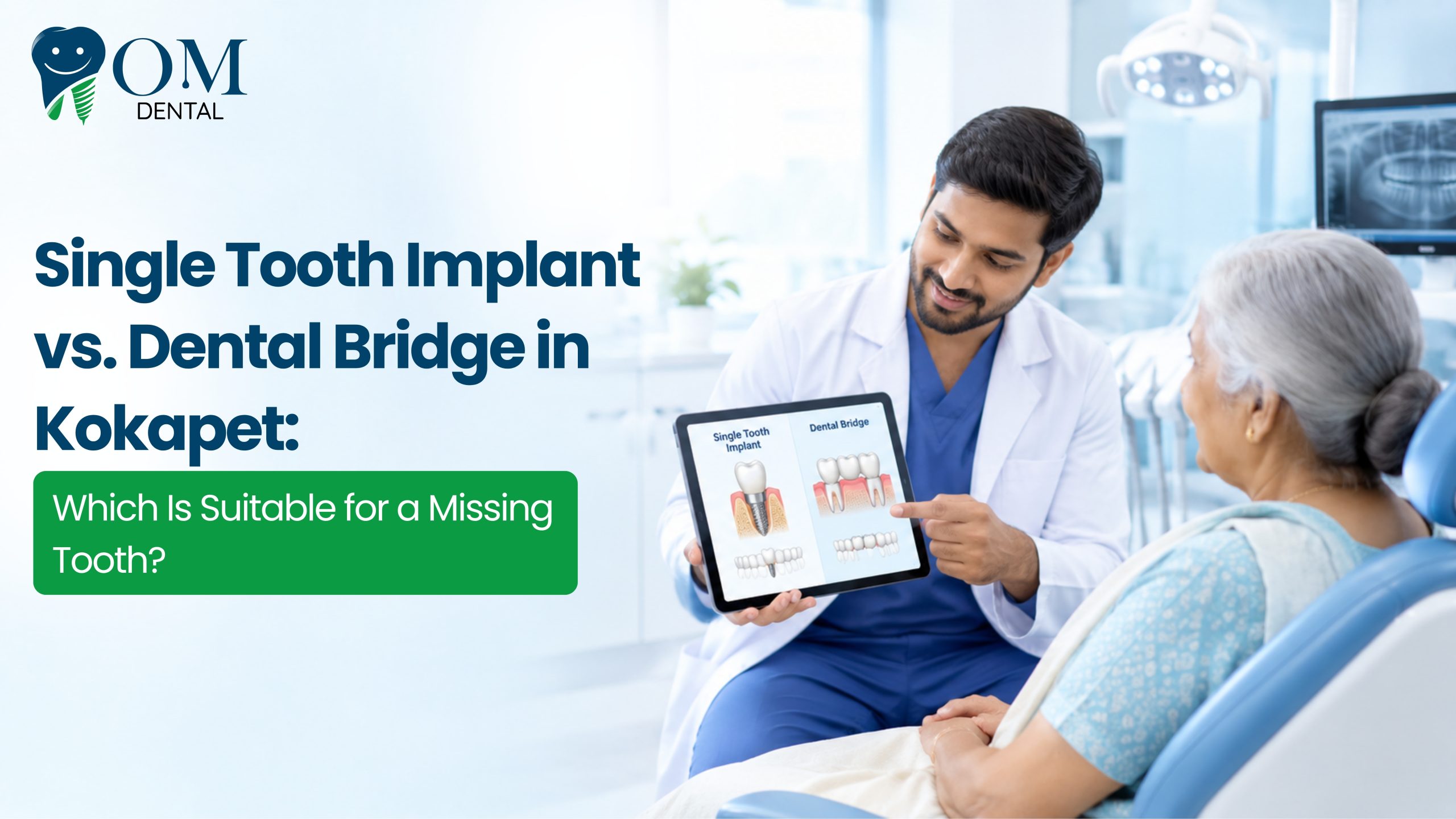 Single Tooth Implant vs. Dental Bridge in Kokapet